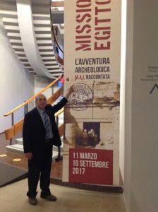 Umberto Di Donato alla mostra “Missione Egitto 1903-1920” presso il Museo Egizio di Torino.